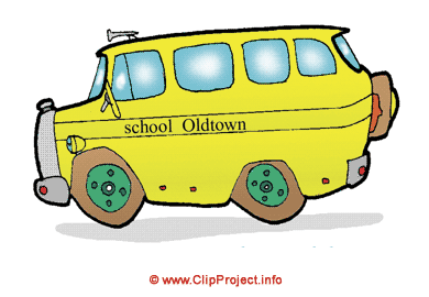 School bus / Schulbus / Free School Clipart Gif