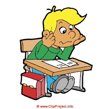 Pupil learning, boy, student / School Clipart Gif